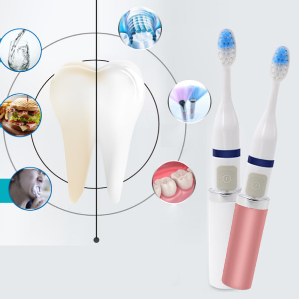 Batteridrevet elektrisk tandbørste, bærbar mundpleje,