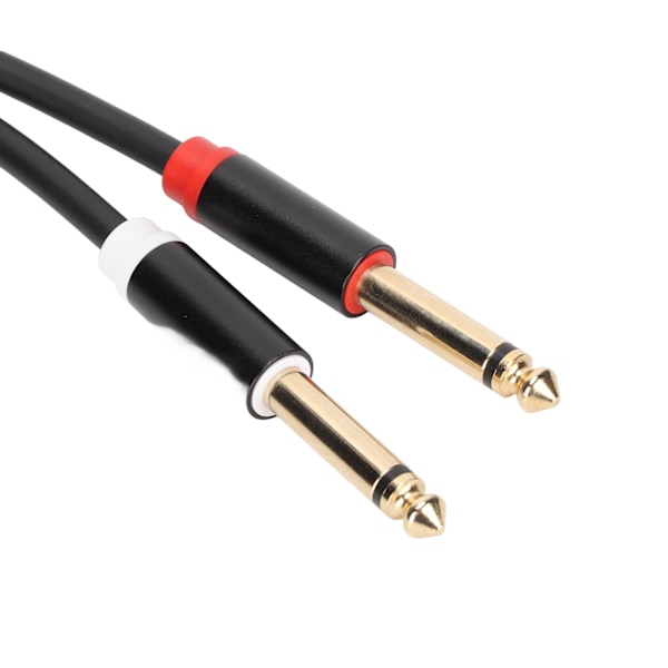 1/4in dobbel RCA til dobbel TS-kabel 4,9 fot 6,35 mm 2 RCA-port til 2 TS-port kabel stereo-interconnect-ledning