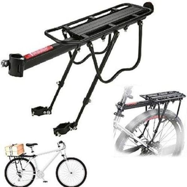 Universal Cykelbagageholder, Cykelbagagebærer MTB Cykelstøtte Cykelstativ Justerbar aluminiumslegering, bæreevne 25 kg