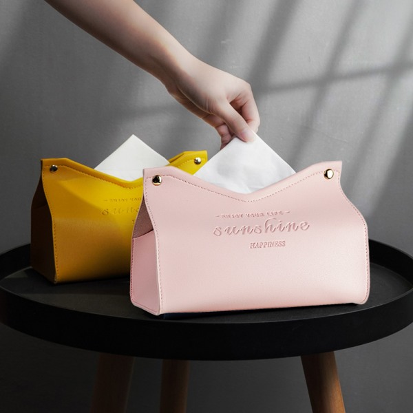 Tissue Box , Modern Leather Tissue Box Holder - Dekorativ