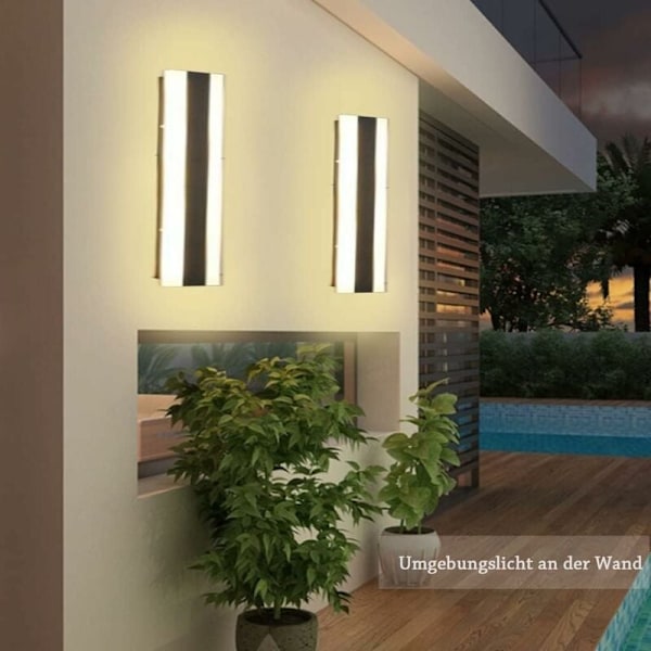 Moderna Exteriörbelysningsarmaturer, Nordisk-Inspirerad Utomhusvägglampa Med Kreativ Rektangulär Design, IP44 Vattentät, Premium Metalljärn
