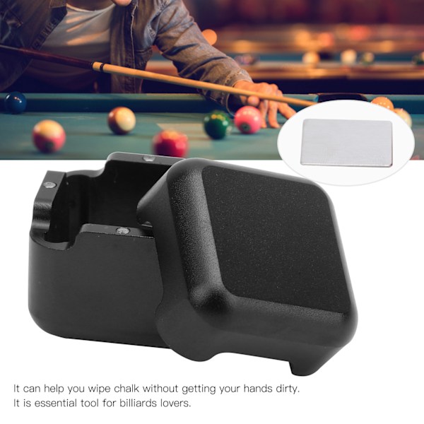Aluminium Billard Kø Tip Kridt Holder Pool Bord Kø Kridt Bærer Etui Sort