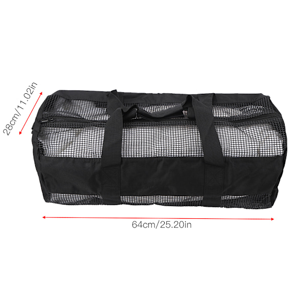 Nylon bærbar undervannsdykkerutstyr holdbar PVC-belegg nettingpose oppbevaringspose