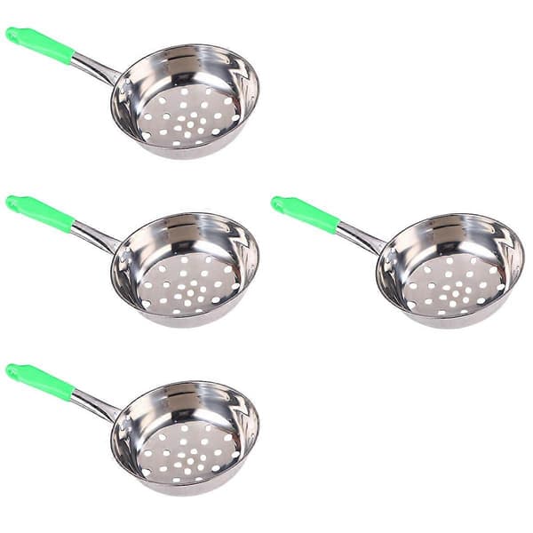 Keittiön reikäkauhasetti, ruostumatonta terästä, 4 kpl