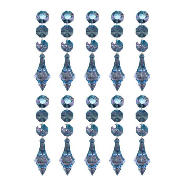 10 st Kristallkrona Prisma, Akrylkristallkrona blue