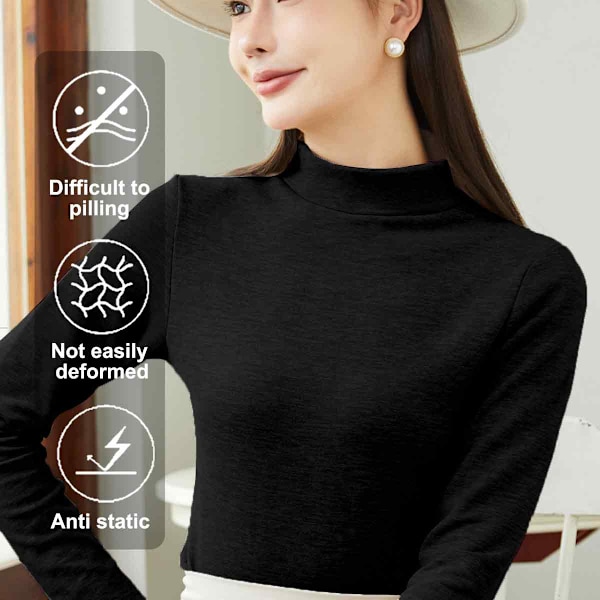 Dame turtleneck sweater basic sweater, strikket sweater, til vinter