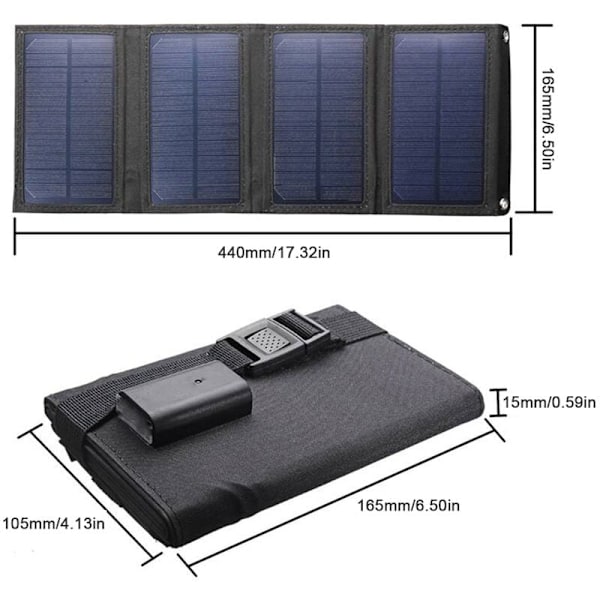 Kompakt Energikälla, Monokristallint Kisel Bärbar Solpanel För Beredskap, Hög Konverteringseffektivitet Garanterar Pålitlig Ström,