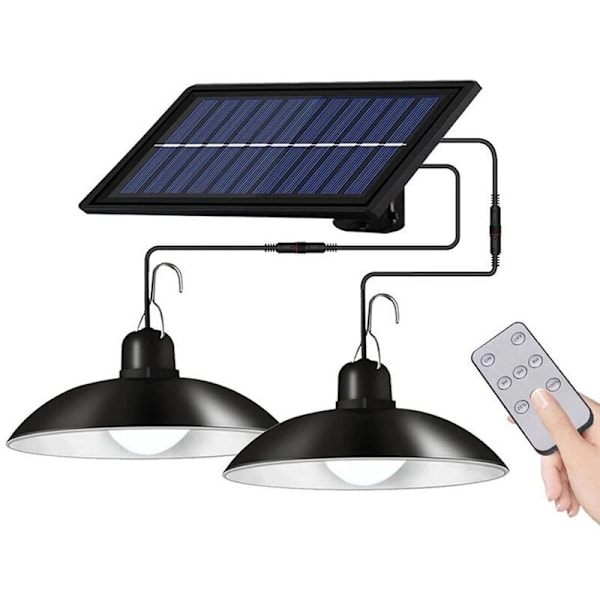 Solcellslampor för utomhusbruk med rörelsesensor, batteridriven pendellampa för inomhusbruk, justerbar belysning med hög ljusstyrka i lada, lusthus, förråd