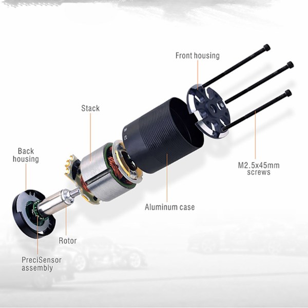 540 Sensored Brushless Motor 8.5T Supersonic Brushless Motor for 1/10 RC Racing Car Truck Upgrade Part