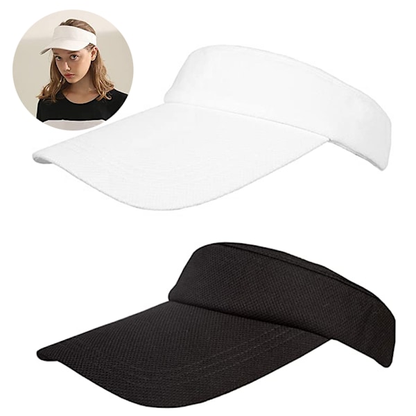 Visor Cap Dame Menn Justerbar Solbeskyttelse Baseball Golf Cap