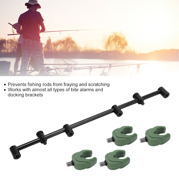Fiske Stang Pod Stativ Holder Aluminium Legering Fiske Stang Pod Stativ Tværstang Beslag Grej (4 Hoveder 45cm Beslag 4 Hoved)