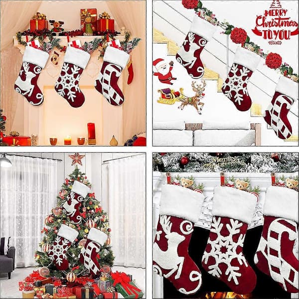 Små tøyposer juleoppbevaringspose juletrepynt diverse 44X29X1CM polyester 1 stk