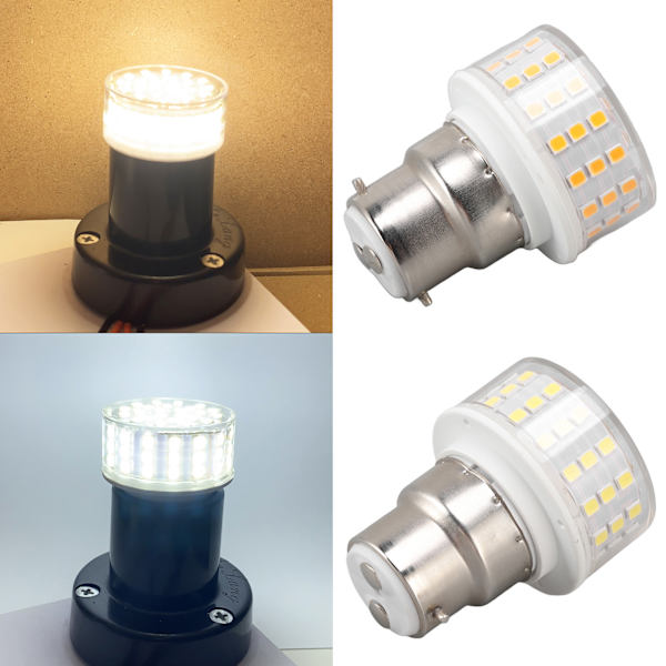 B22 LED Majslampe ABS 10W 1000LM Flimmerfri Energibesparende Lys til Loftbordskab AC 85‑265V Varm Hvid