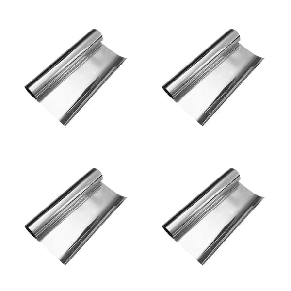 Envägs spegelfilm för fönster för hemmet, insynsskydd, silver, 4-pack