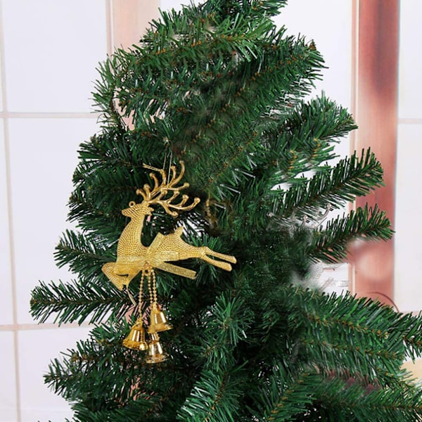 Juldekorationer Glitter Älg Jingle Bells, Julgransklockor För En Magisk Högtidssäsong På Din Gran Krans Ytterdörr Spiselkrans