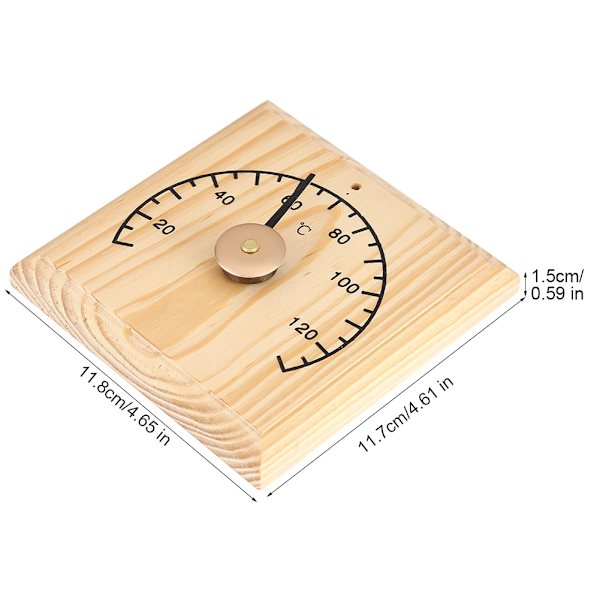 0~140℃ Trätermometer Temperaturdisplay för Basturum Väggmonterad