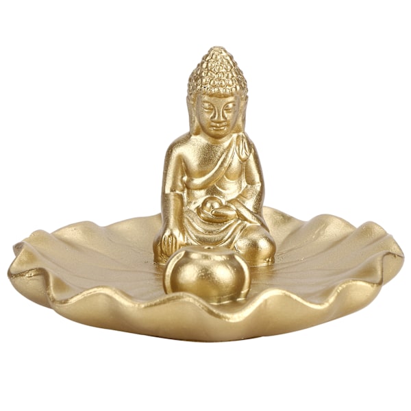 Buddha-patsas, jossa on reliikki kädessä, thaimaalainen Buddha Sakyamuni Buddha istuva suitsukepidike