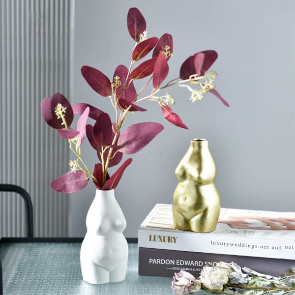 Kvinnelig kropp vase kunstdesign, keramisk blomsterpotte statue, for dekorasjon