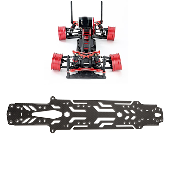 RC Bil Chassis Plade Smal Vertikal Høj Trækkraft Kulfiber Chassis Til MST RMX RRX 2.0S 2.5S 1:10 Drift Bil Sort