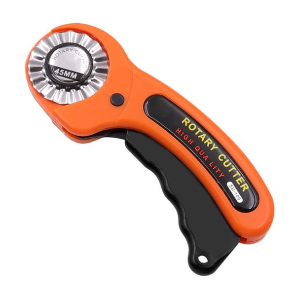 Rotary Fabric Cutter, Loop Handle Design Razor Sharp Blade 45mm Rotary Cutting Tool with Precision Engineering, Sewing Rotary Cutter for Quilting