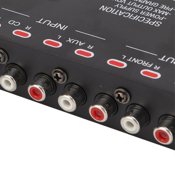 Biljud Grafisk Equalizer Universal Lågpass 7-Band Variabel Förstärkningsjustering Hög Nivå Ingång EQ för Stereosystem
