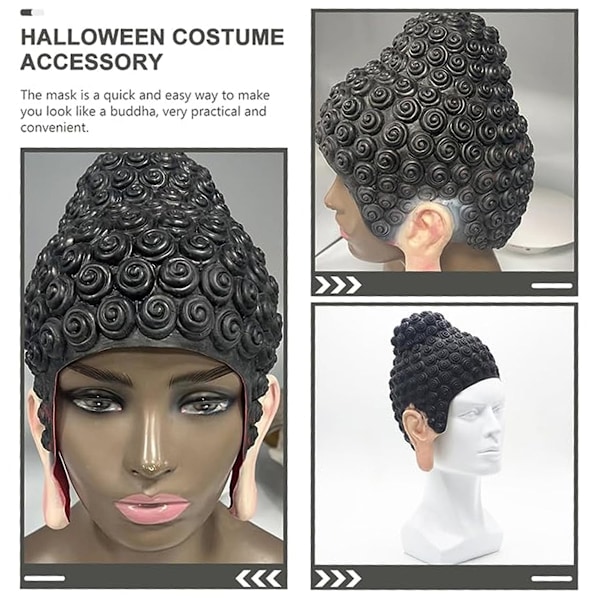 Cosplay Huvudbonad, TathaGata Buddha Stil Badmössor, Flexibla Latex Partyartiklar för Maskerader, Halkfri Design Säkerställer Bekväm Passform för
