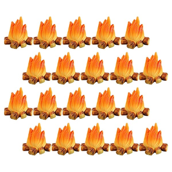 Campfire Decor Resin Model til mikrolandskab 48 stk. mini-pynt