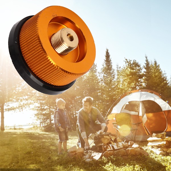 2 stk. Camping komfyr adapter automatisk avstengning nylon kobber aluminium legering lett bærbar propan adapter