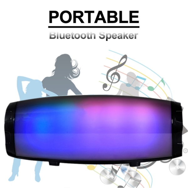 Colorful Lights Trådløs Bluetooth-højttaler Subwoofer kan ringe