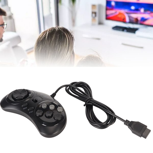 Til Sega Controller 9 Pin 16Bit Mini Håndholdt Ergonomisk Klassisk Bærbar Gamepad Controller