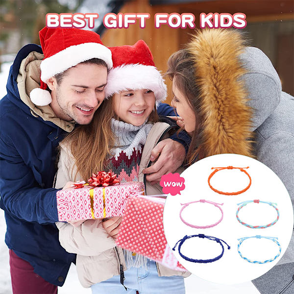 Flätad rep-armband kvinnor män flickor pojkar