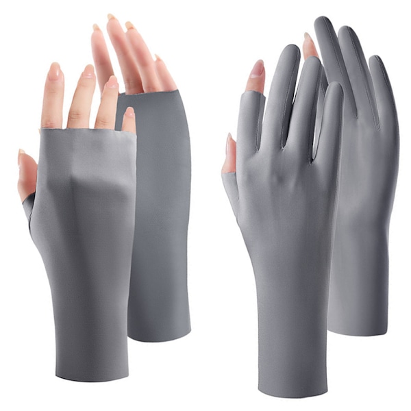 Women's Sunblock Fingerless Gloves,UV Protection,Lightweight