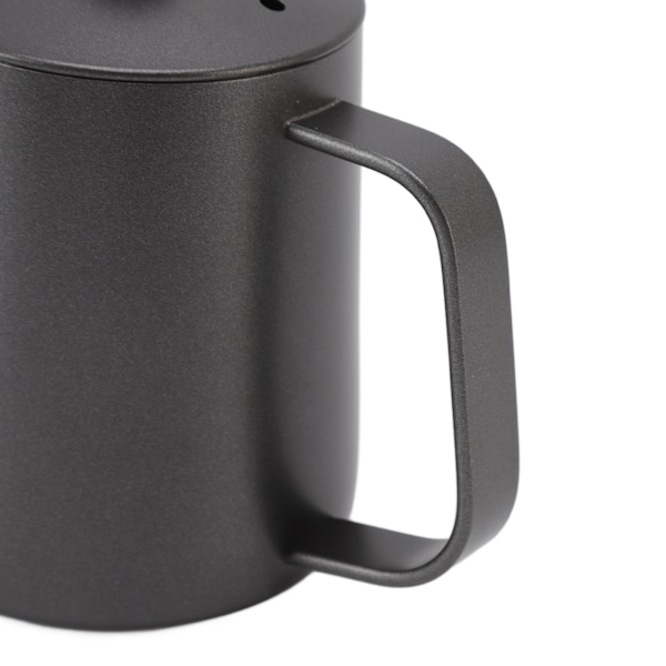 Lång smal kaffekanna svart rostfritt stål rostfri liten häll över vattenkokare med lock för hem 350 ml