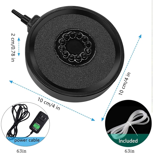 Akvarium Luftbubbla LED-Lampa, Automatisk Färgskiftande Luftbubbeldekoration för Akvarium, Kompletterande Syre, Lång Livslängd, Mångsidig Användning I