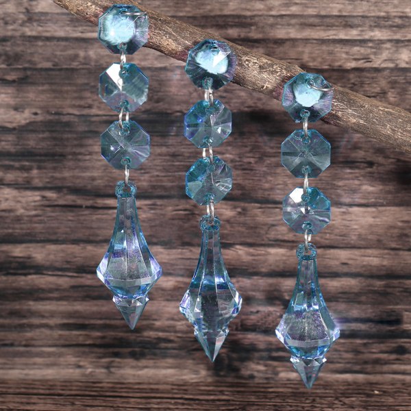 10 st Kristallkrona Prisma, Akrylkristallkrona blue