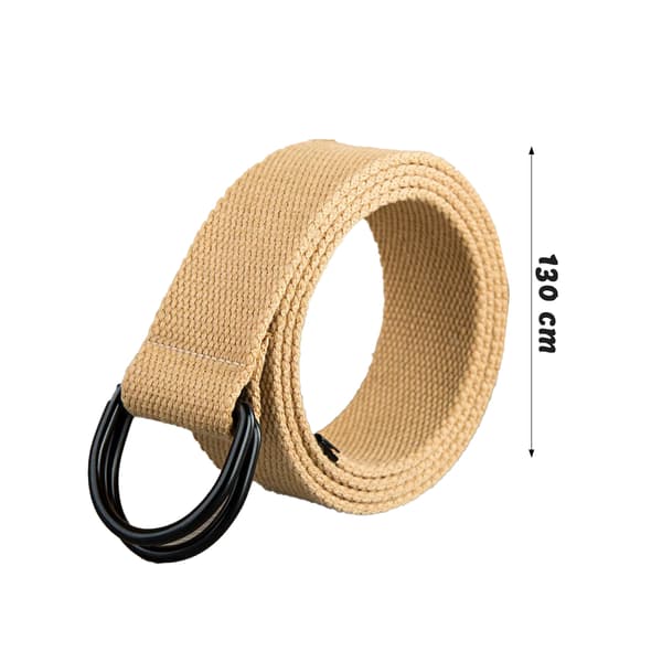Casual Canvas Bälte för Vardagsbruk, D-ring Bälte med Dubbel D-ring Spänne, Robust Canvas Tyg Justerbart Vävt Bälte, Andningsbart Canvas Tyg