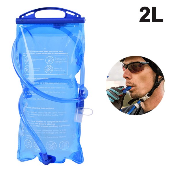 Hydreringsblære 1,5/2L vannreservoar, BPA-fri lekkasjesikker