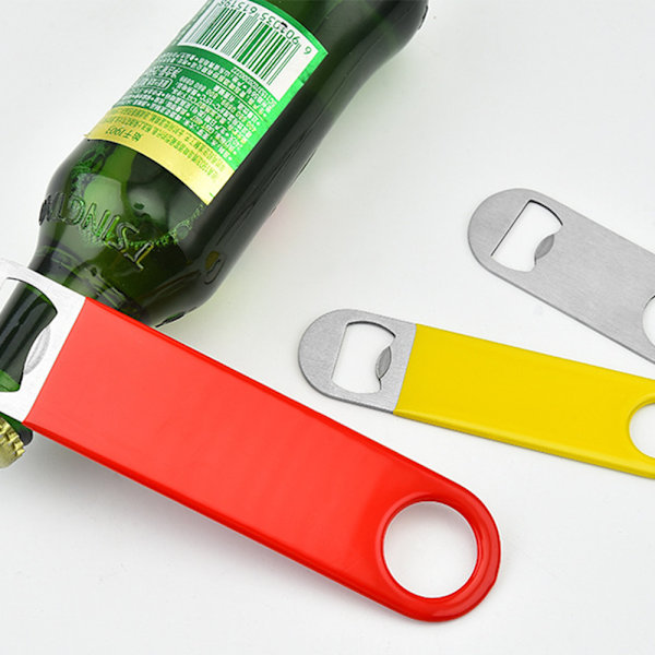 Kraftig Platt Kapsylöppnare i Rostfritt Stål, Idealisk för Professionella Bartenders, Slät Yta för Enkelt Grepp och Rostfri Design, 4