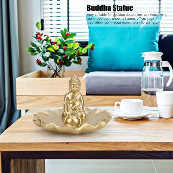 Buddha-statue, der holder relikvie i hånden, thailandsk Buddha Sakyamuni Buddha siddende røgelsesholder
