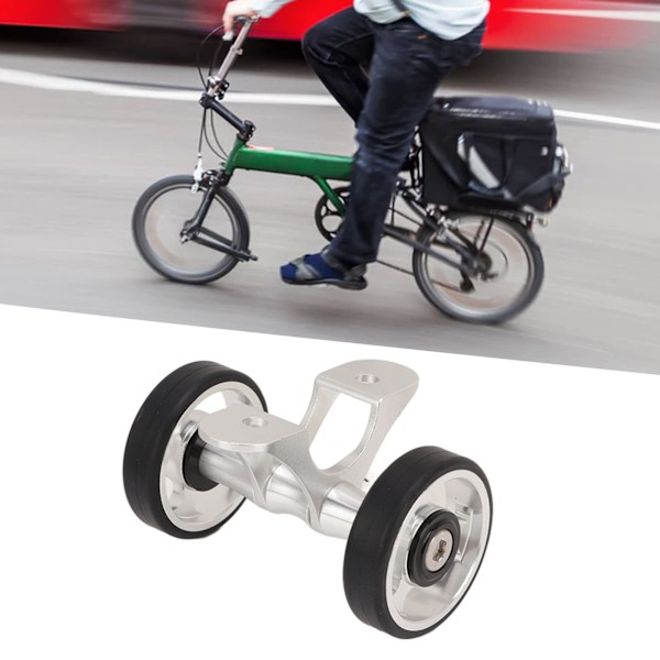 Cykelskärm Easywheel Stänkskärm Rullar Hjul Dubbelhjul för Brompton Hopvikbar Cykel för DahonSilver