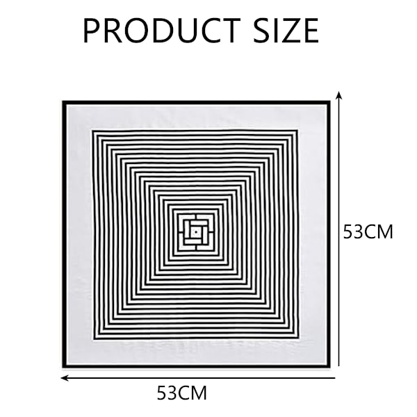 Silkefølelse Skjerf Medium Square Sateng Hodeskjerf for Kvinner