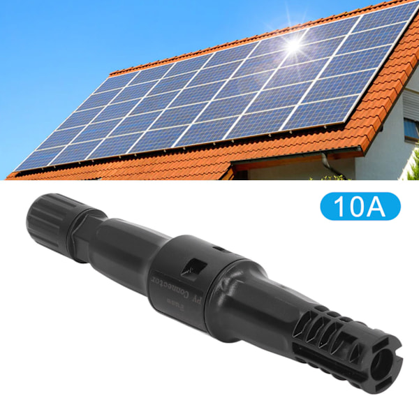 1500V DC Solar PV Fuse IP68 Waterproof Copper Tin Plating PPO Photovoltaic Fuse for Solar Power System Female Connector 10A