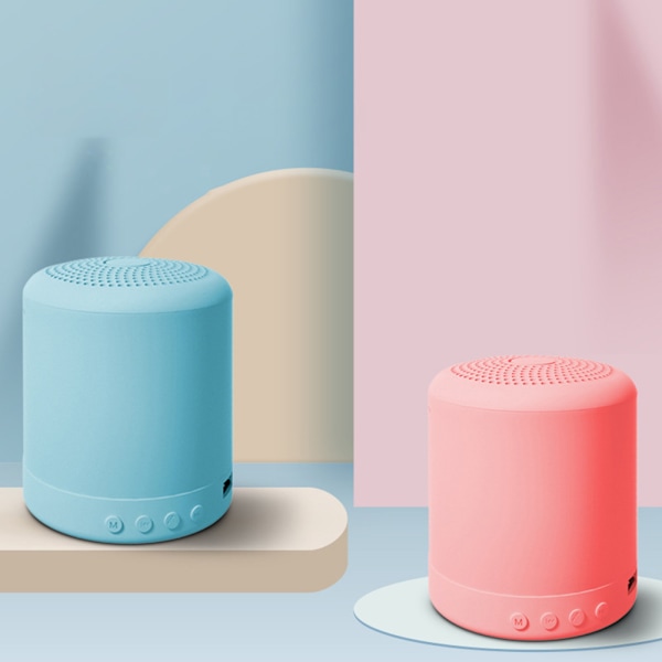 Macaron Mini Bärbar Bluetooth Högtalare Stereo Trådlös Högtalare Mini Kolumn Musik Bas 5W Utomhushögtalare