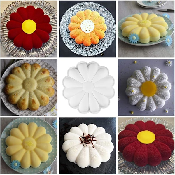 Läckagesäker Silikon Kakform, Flexibel & Non-Stick Bakform för Kakor, Choklad, Mousser, Geléer, Fondantformar, Enkel Lossning