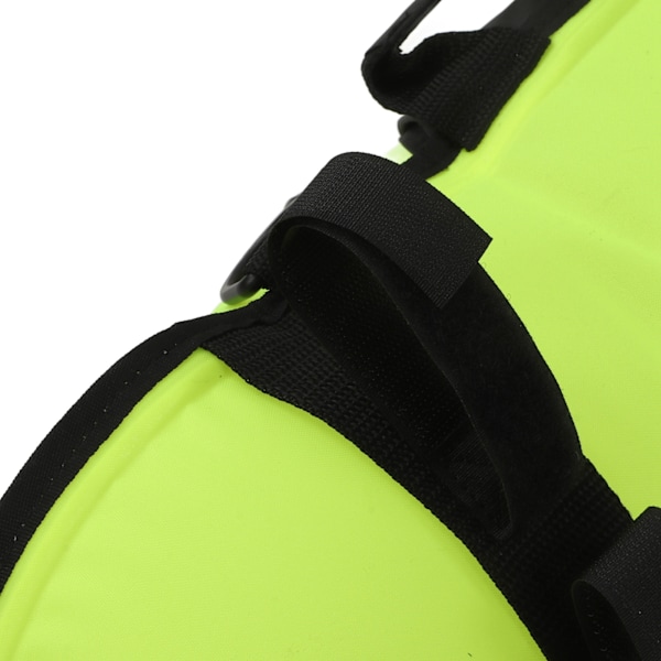 Dykkebøye Fluorescerende Grønn Oppblåsbar Signalbøye med Flagg for Fridykking Snorkling Svømming
