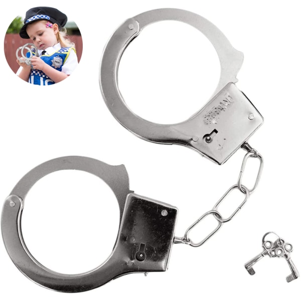 Toy Handcuffs with Keys Metal Handcuffs Costume Accessory Stage
