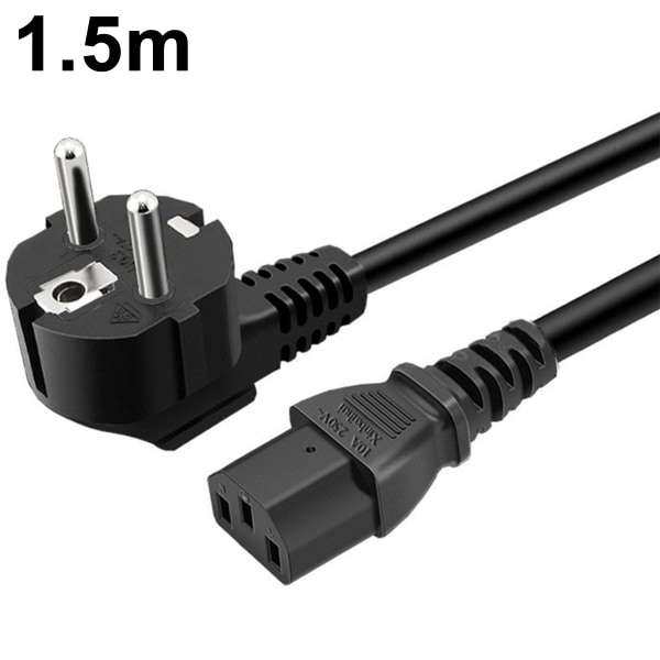 Strømkabel Strømkabel Europluggkabel 3-pins IEC-kabel for PC,