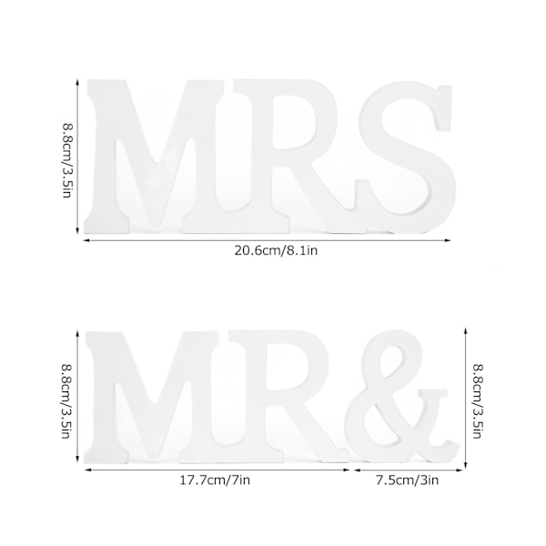 Mr ja Mrs Hääpuinen puinen kyltti koriste puukirjaimet koristeluun hääpäivän juhliin