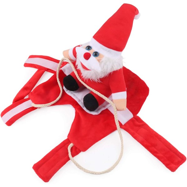 Festlig Jultomte Hunddräkt, Andningsbart Mjukt Tyg Älv Ren Design för Små Mellanstora Hundar Katter, Röda Mikrofiber Sammet Jul Husdjurskläder