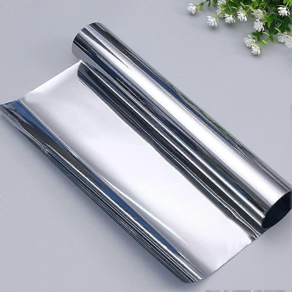 Envägs spegelfilm för fönster för hemmet, insynsskydd, silver, 4-pack